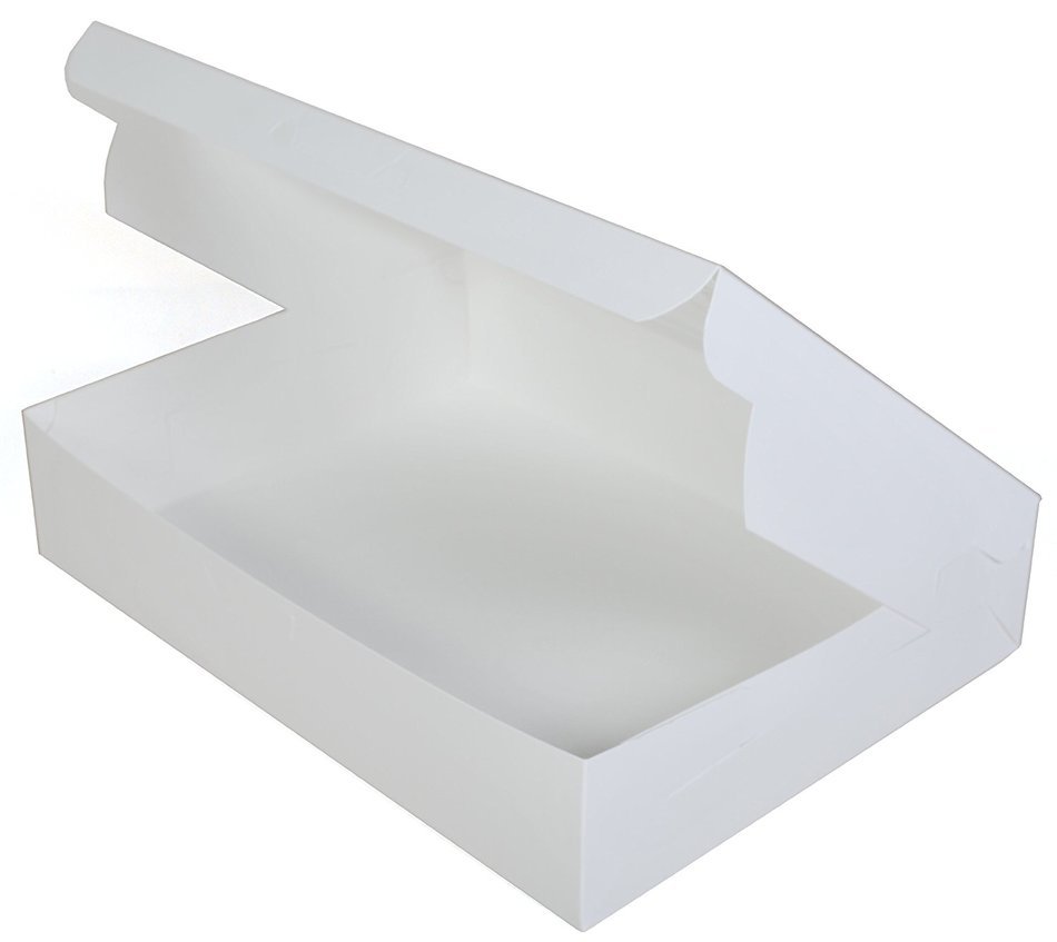 Southern Champion Tray 23133 Paperboard White Lock Corner Window Bakery Box, 19" Length x 14" Width x 4" Height...