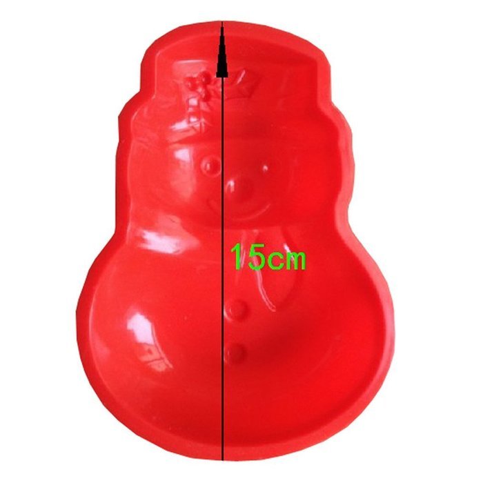 FLY 2PCS Snowman Shape Silicone Cake Pans Baking Mold N3
