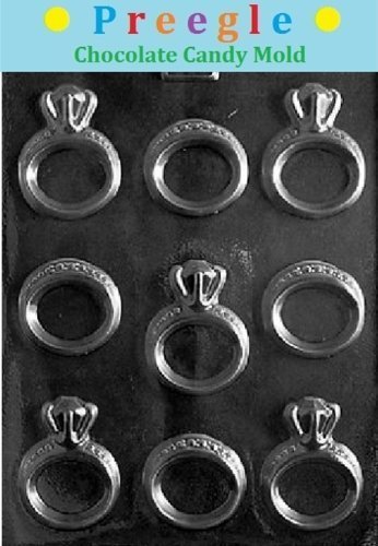 PLP-W051 Engagement/Wedding Rings Chocolate Candy Mold