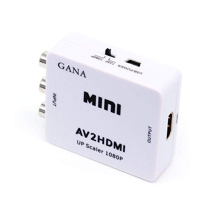 GANA Full HD RCA/AV 3RCA CVBS Composite Video Female AV to HDMI