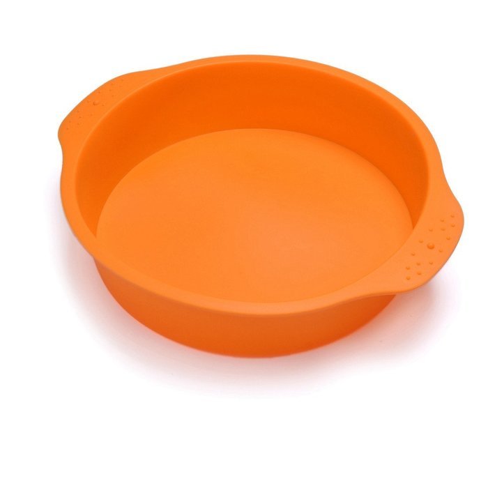 20cm (8 Inches) Silicone Round Cake Pan with Handle Suitable for All Types of Baking and Roasting Silicone Round... N5