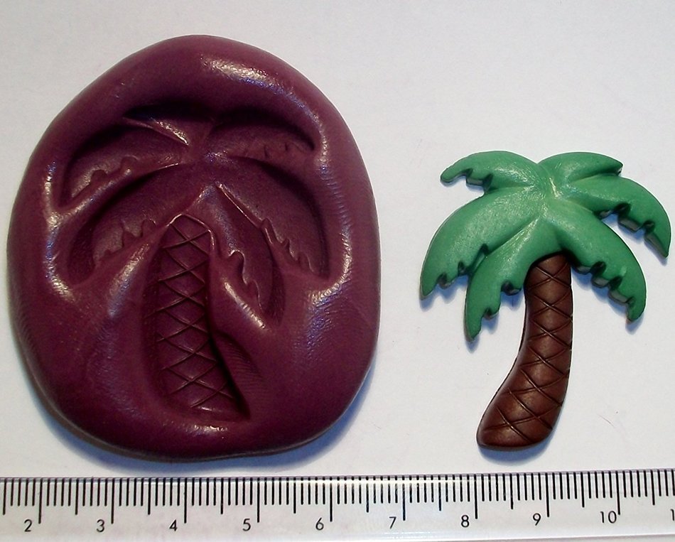 Silicone Mould Holiday Palm Tree Icing Cake & Cupcake Topper by Cupcake Moulds