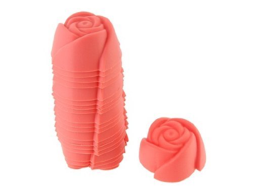 20Pcs Rose Shaped Silicone Cake Mould N3
