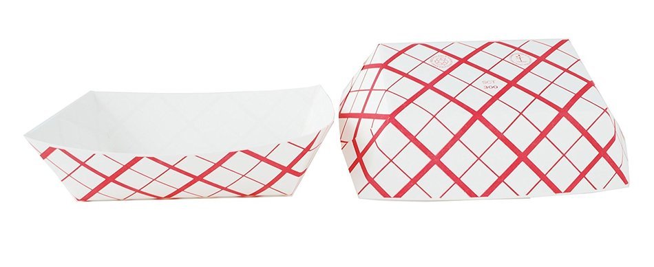 Southern Champion Tray Southland Paperboard Red Check Food Tray (Multiple Sizes Available) N36