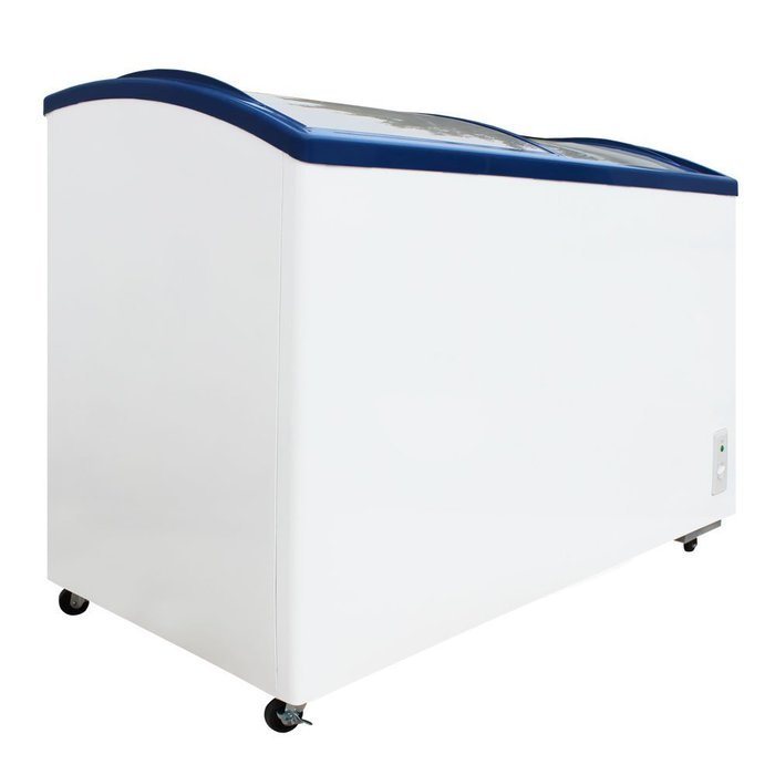 351L Curved Glass Sliding Double Doors Ice Cream Merchandise Display Showcase Deep Freezers Commercial Refrigerator... N5