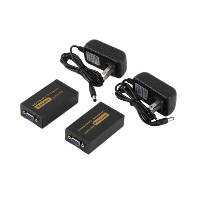GBSELL 1080P VGA Video Audio Extender Single Sender Receiver Over RJ45 CAT5e/6 100M N6