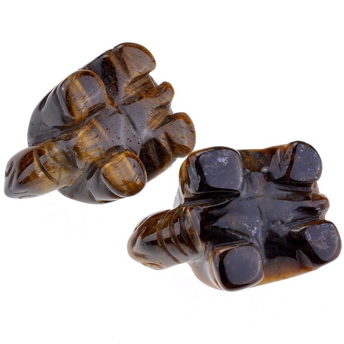 JOVIVI 1pc Natural Carved Gemstones Tortoise Figurine 1.5'' Room Decoration, with Gift Box (Opalite) N12