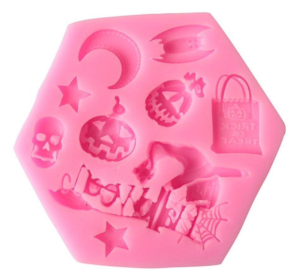 Zeroyoyo Halloween Pumpkin Silicone Mold Fondant Cake Mold Cupcake Decoration Tool N7