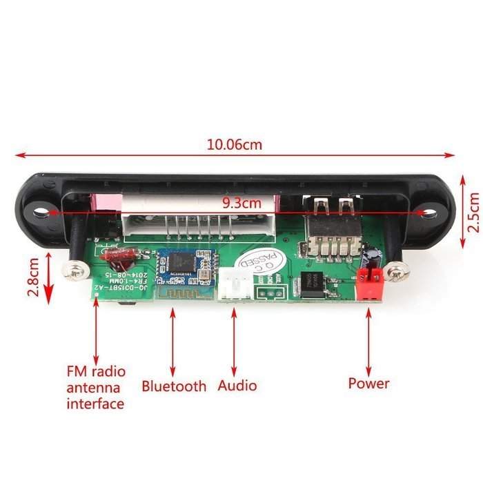 Yosoo Car Audio Bluetooth USB TF MP3 WMA Decoder Board 12V Wireless Audio Module N6