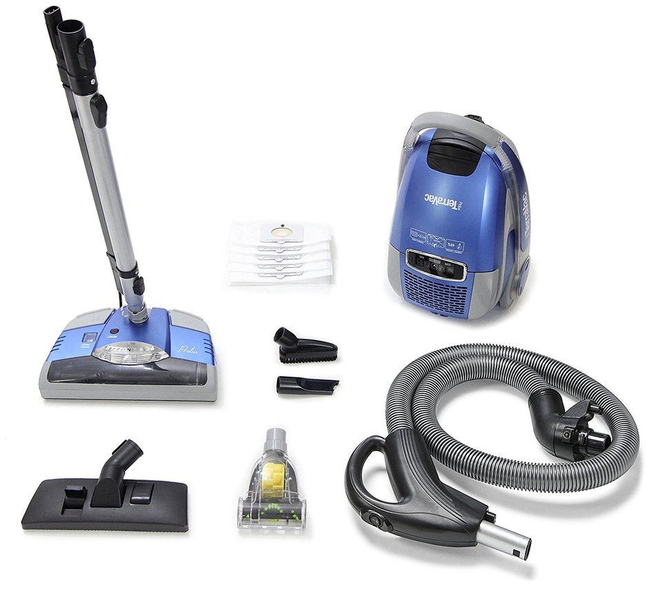 Blue Prolux TerraVac 5 Speed Quiet Vacuum Cleaner with Sealed HEPA Filtration and Upgraded Head N4