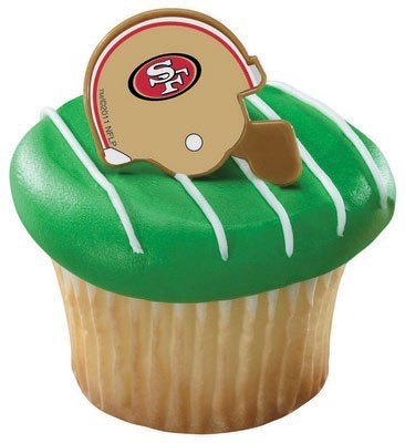 NFL San Francisco 49ers Cupcake Helmet Rings (12 pc)