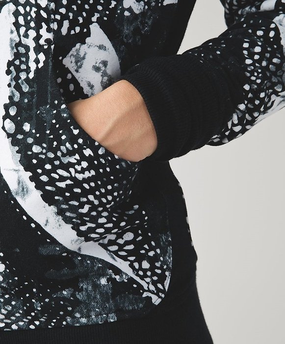 Lululemon Scuba Hoodie III Static Mist White Black N3