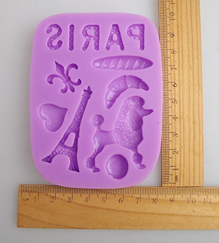 Anyana Eiffel Tower Poodle Silicone Fondant Mold Cake Decorating Pastry Gum Pastry Tool Kitchen Tool Sugar Paste... N3