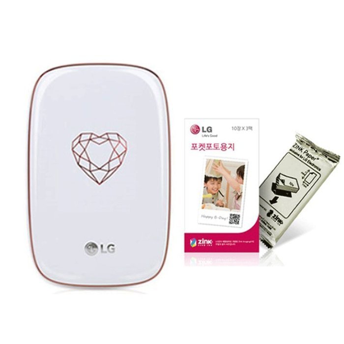 [2016 Brand NEW LG POPO4 in Stock] LG Pocket Photo Season 4 Wireless Portable Mini Mobile Pocket Printer PD269... N5