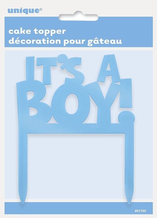 Plastic It's A Boy Baby Shower Cake Topper N2