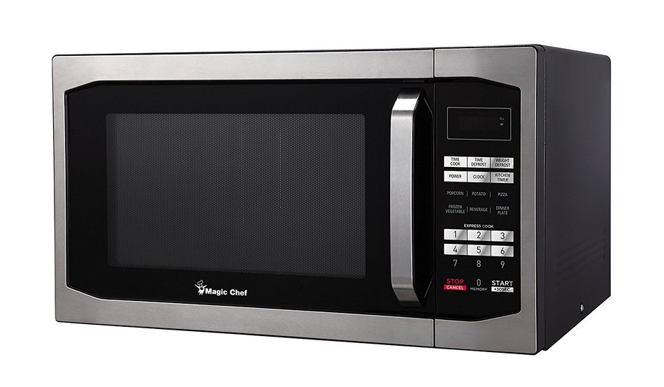 Magic Chef MCM1611ST 1100W Microwave Oven, 1.6 cu.ft., Stainless Steel N3