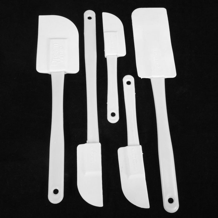 5pcs Silicone Cake Sugarcraft Butter Batter Scraper