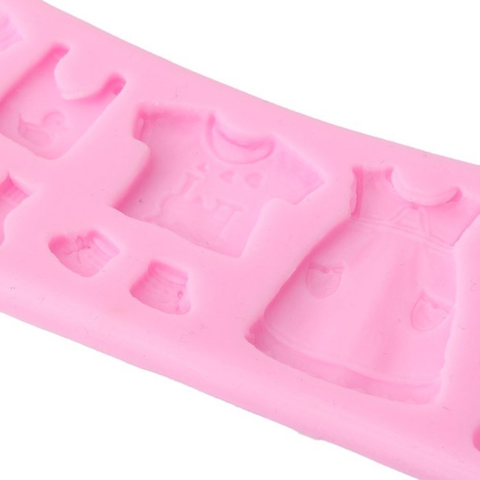 Baby Shower Clothes Hanger Cake Decorating Fondant Silicone Mold Chocolate Candy Cupcake Mold N4