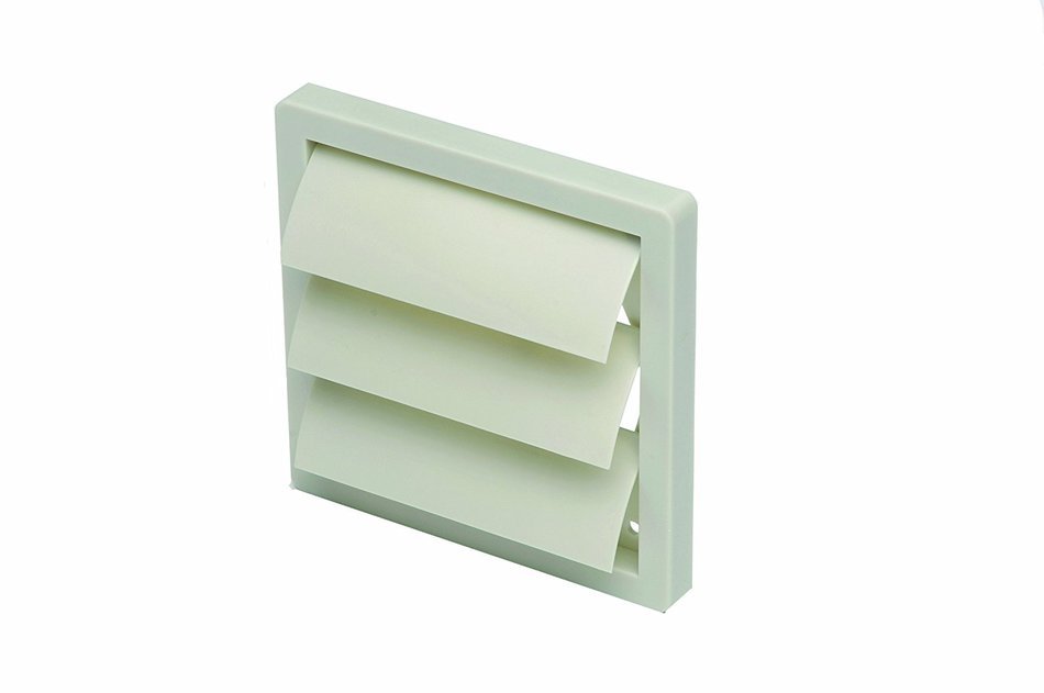 Soler and Palau PER-355W 12" Plastic Louvre Shutter, Grey Plastic