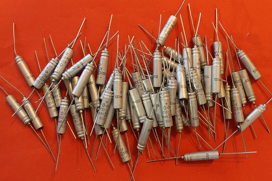 Capacitor oxide electrolytic K50-24 16V 100uF USSR 30 pcs