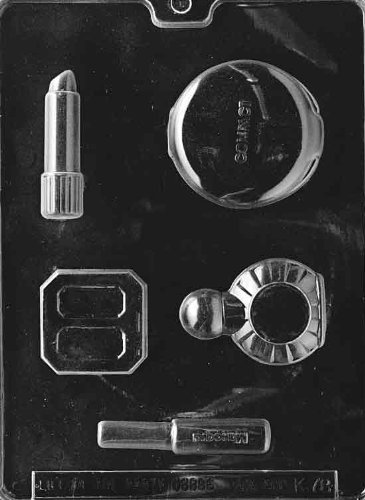 Cosmetics Lip Stick Compact Eye Shadow Mascara Perfume Chocolate Mold Soap Mold SHIPS SAME DAY! m70