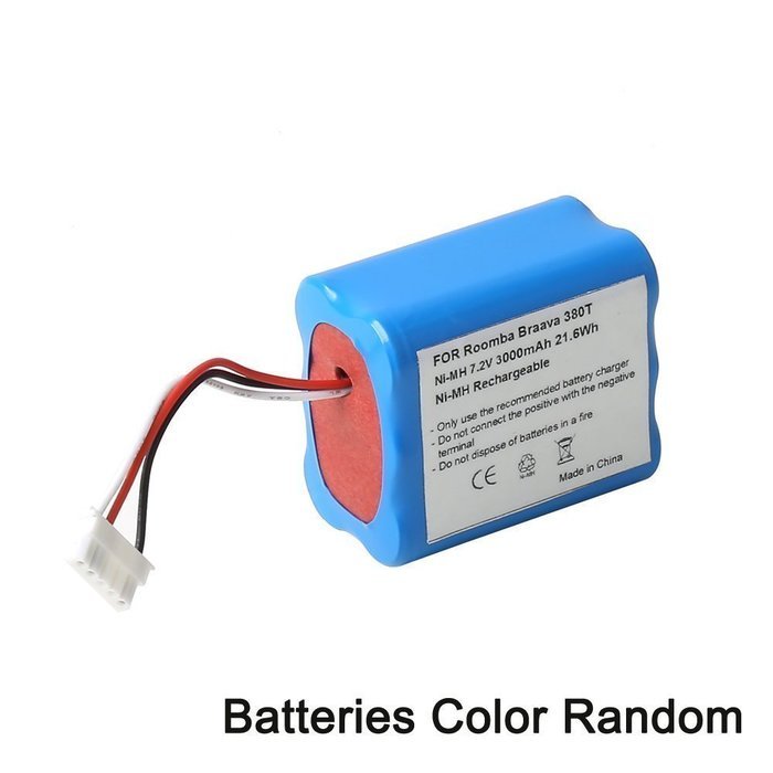 FUZADEL 3000mAh 7.2v Ni-MH Battery for iRobot Mint Plus 5200 Battery iRobot Braava 380t 5200B 5200C Automatic... N3