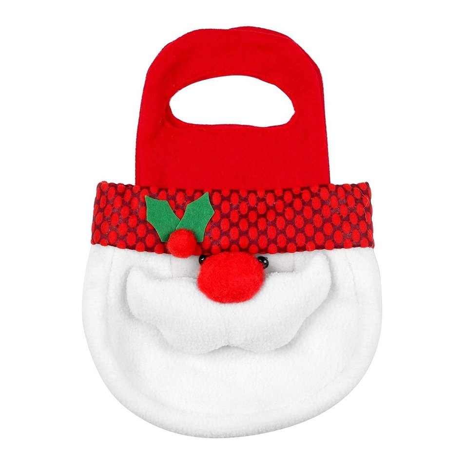 PPARTY 2015 Newest 3X cute santa candy bag for chrismas gift high-quality (pure white 3pcs) N8