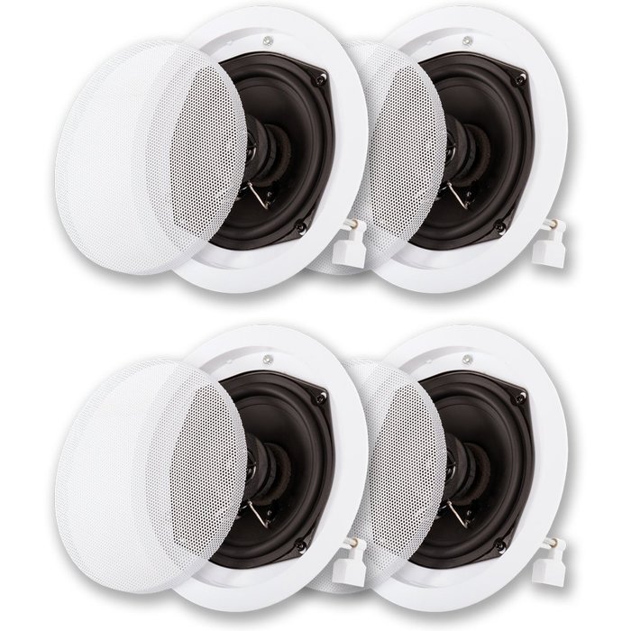 Acoustic Audio R191 In Ceiling / In Wall Speaker 2 Pair Pack 2 Way Home Theater 800 Watt R191-2PR
