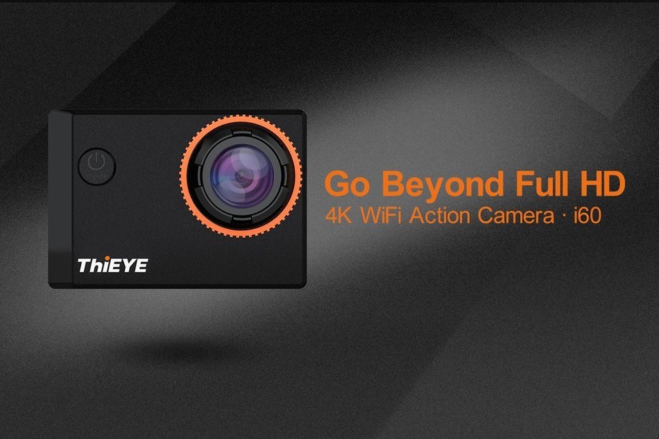 ThiEYE i60 4K Action Camera - 152 Degree Wide Angle, 12MP, 1.5 Inch TFT Display, Loop Recording (Black) N2