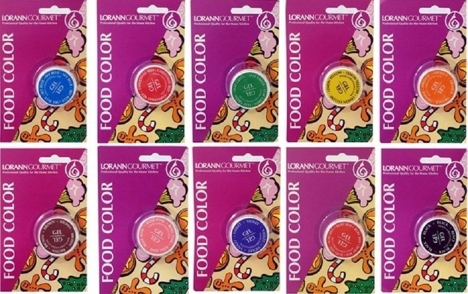 LorAnn Food Coloring Gel 1/2 Ounce You Get All 10 Colors