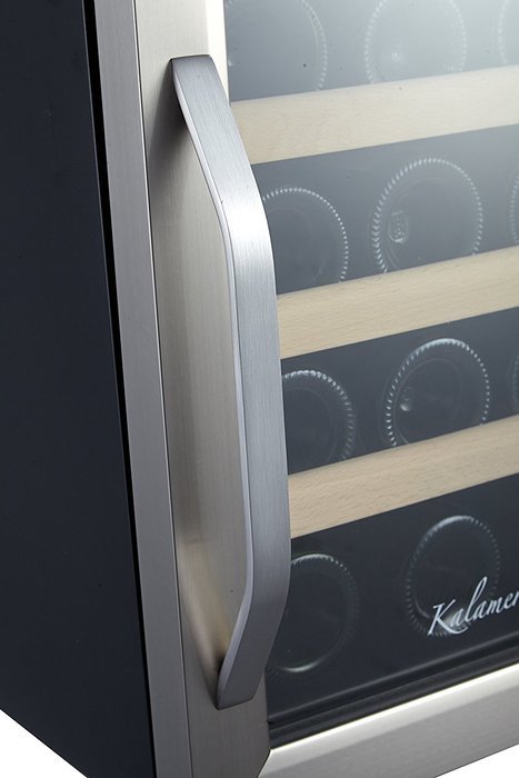 Kalamera 12 Bottle Counter Top Stainless Steel Wine Cooler Refrigerator N4
