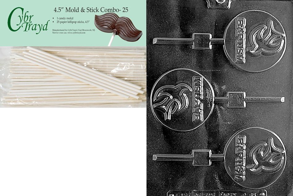 Cybrtrayd R065 Baptism Lolly Chocolate Candy Mold with Exclusive Cybrtrayd Copyrighted Chocolate Molding Instructions... N5