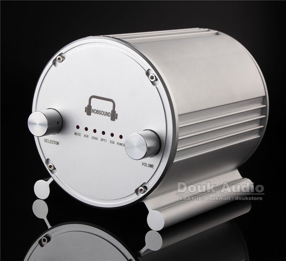 Nobsound COAX / OPT / USB XMOS DAC Audio Decoder & HiFi Digital Stereo Amplifier Silver N7