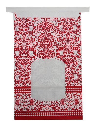 Siege Cupcake Creations Red Damask Cookie and Treat Bag, Set of 4