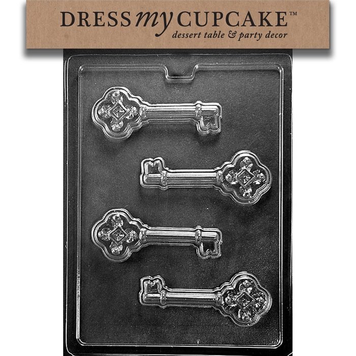 Dress My Cupcake Chocolate Candy Mold, Skeleton Key