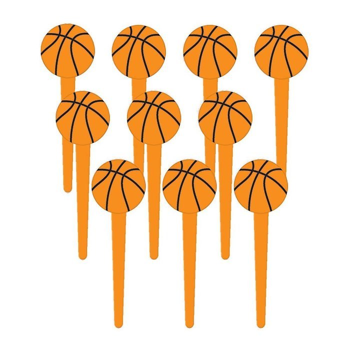 Basketball Cupcake Picks - 36 pcs