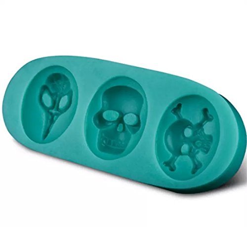 Topnew-Candy Cavity Silicone Chocolate Mold Candy and Gummy Moulds Skull H2216 N2