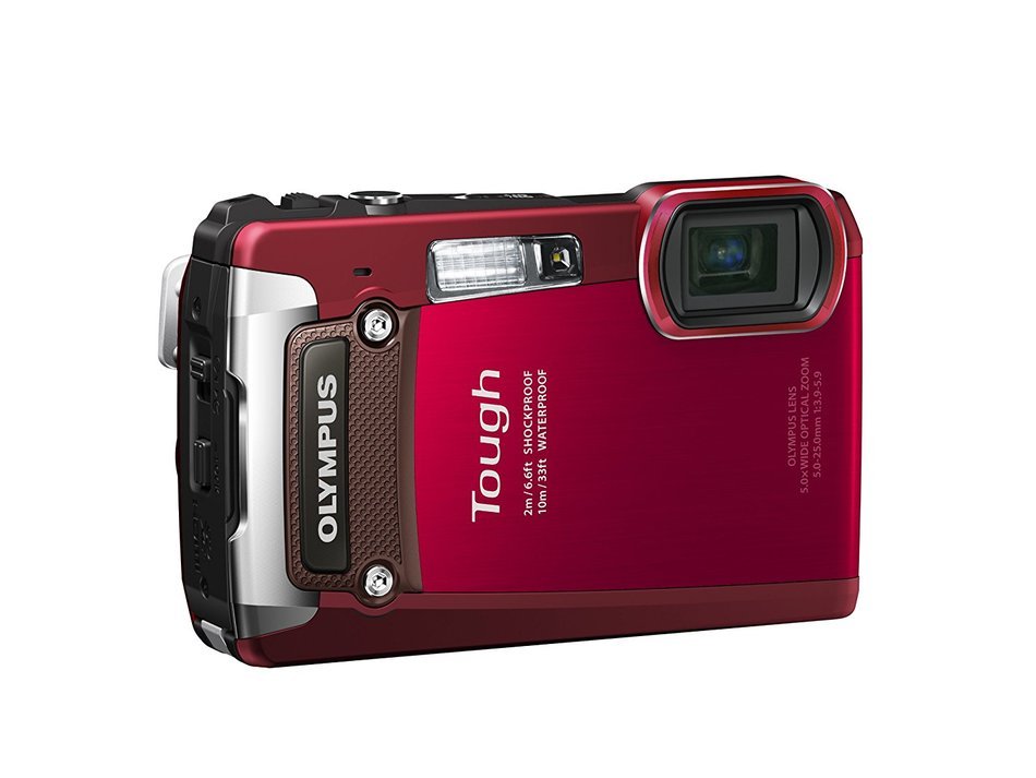Olympus Tough TG-820 iHS Shock & Waterproof Digital Camera (Red) - International Version (No Warranty) N2