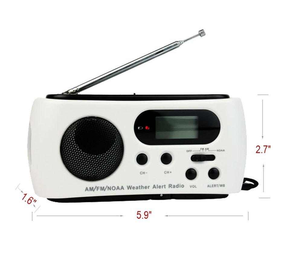LeeKer Emergency Solar Power Dynamo Hand Crank FW/AM/NOAA Weather Alert Radio Built in LED Flashlight with USB... N4