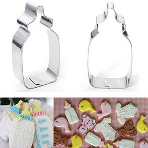 Baby Milk Bottle Stainless Steel Cookie Cutter Fondant Cake Mold N4