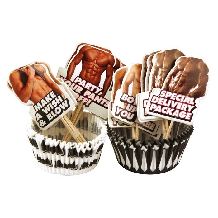 Bachelorette Party Cupcake Wrappers - Hot Bod Style - 24