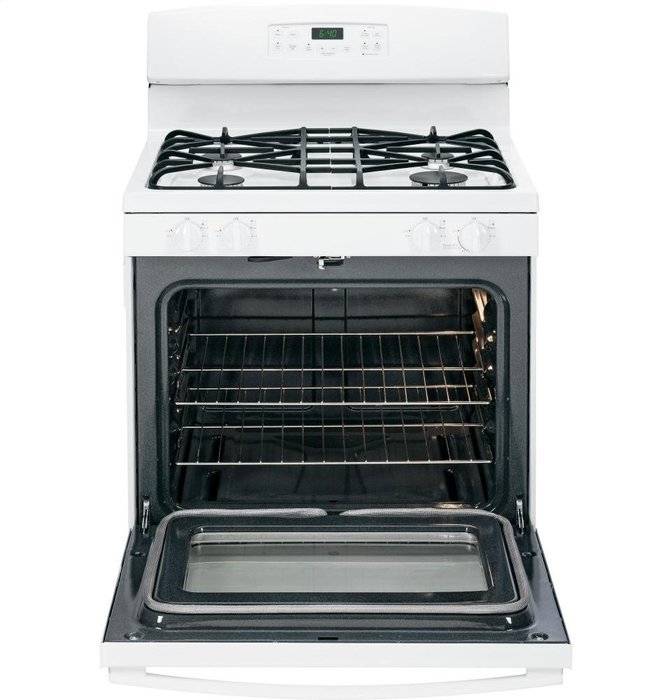 GE JGB640DEFWW 30" White Gas Sealed Burner Range N3