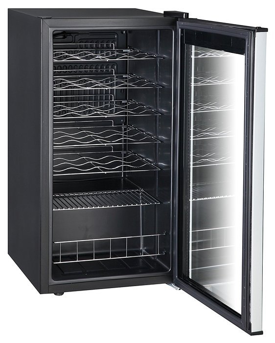 SMAD 35 Bottle Freestanding Compressor Wine Cooler,Black N2