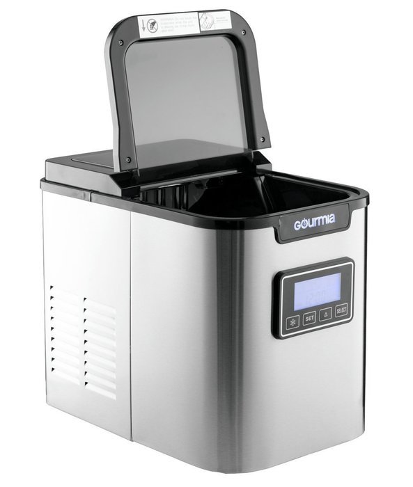Gourmia GI500 Electric Compact Professional Stainless Steel Ice Maker, 2 Quart Water Tank Get Ice in Minutes;... N3