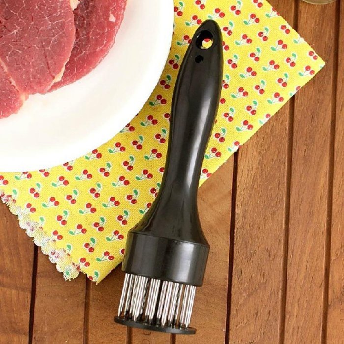 Lisingtool Kitchen Tools,New Meat Meat Tenderizer Needle With Stainless Steel Kitchen Tools (Black) N9
