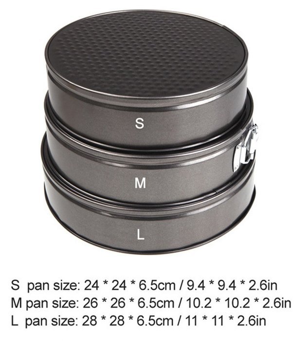 DIY Cake Pan Mold Decorating Kit Designs Stainless Steel Non Stick Springform Baking Pan with Removable Smooth... N2
