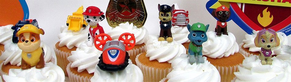 PAW PATROL 15 Piece Birthday Cupcake Topper Set Featuring Ryder and Paw Patrol Friends and Decorative Themed Accessories... N7