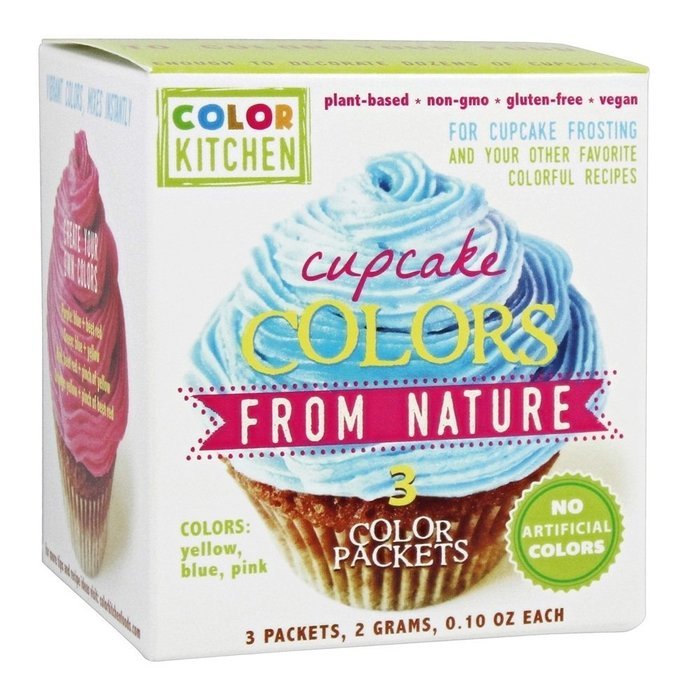 Cupcake Coloring Set (PINK, YELLOW, and BLUE) - All Natural, Vegan, Non-GMO N2