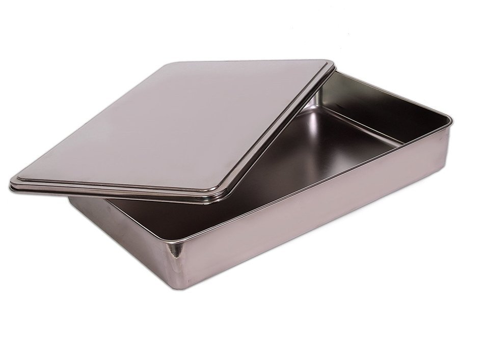 YBM HOME Stainless Steel Covered Cake Pan, Silver (Small-2401) N3