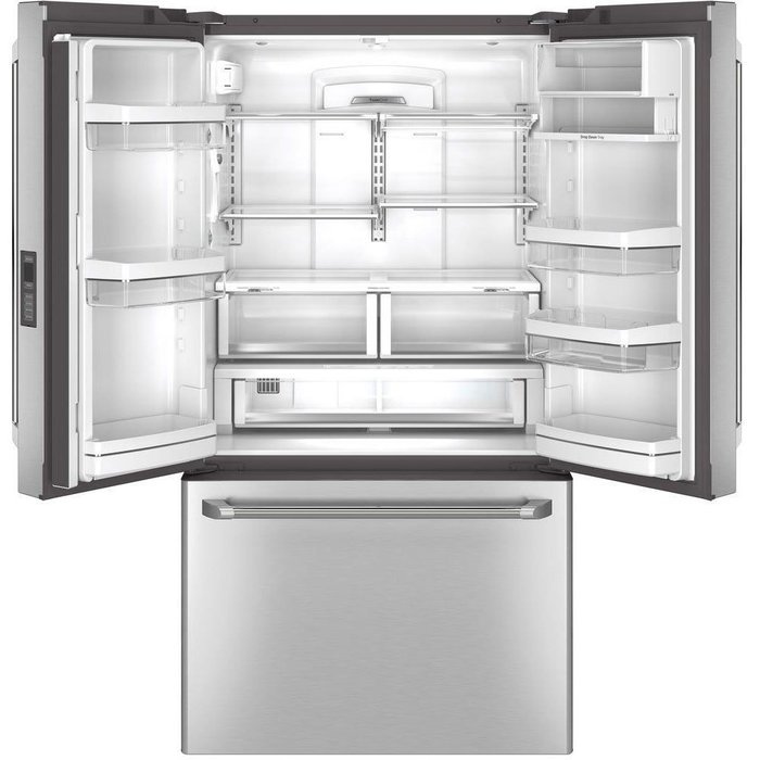 GE CWE23SSHSS Cafe 23.1 Cu. Ft. Stainless Steel Counter Depth French Door Refrigerator - Energy Star N2